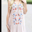  Embroidered Sleeveless Dress | S-L | Perfect for Spring | Embroidered Design | Tassel Tie Front | Closet Favorite