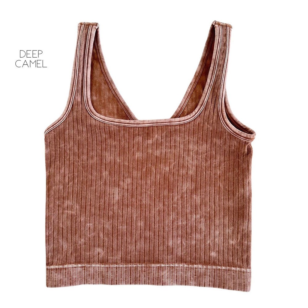 Reversible Cropped Tank | S/M-L/XL | Ribbed | Two-Way Neckline