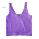 S-M Violet Reversible Cropped Tank | S/M-L/XL | Ribbed | Two-Way Neckline