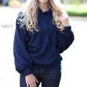 X-Small Navy Trending Oversized Hoodie | Ultra-Soft Fabric | Cozy Oversized Fit | Casual Wardrobe Essential