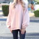 L-XL Dusty Blush Seam Detail Sweatshirt | S-XL | Classic Design | Seam Detail | Dress Up or Down | Comfortable Fit