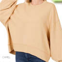 XL Camel Trending Oversized Sweatshirt | S-XL | Oversized Fit | Ultra-Soft Fabric | Bubble Sleeve Design | Favorite All Season