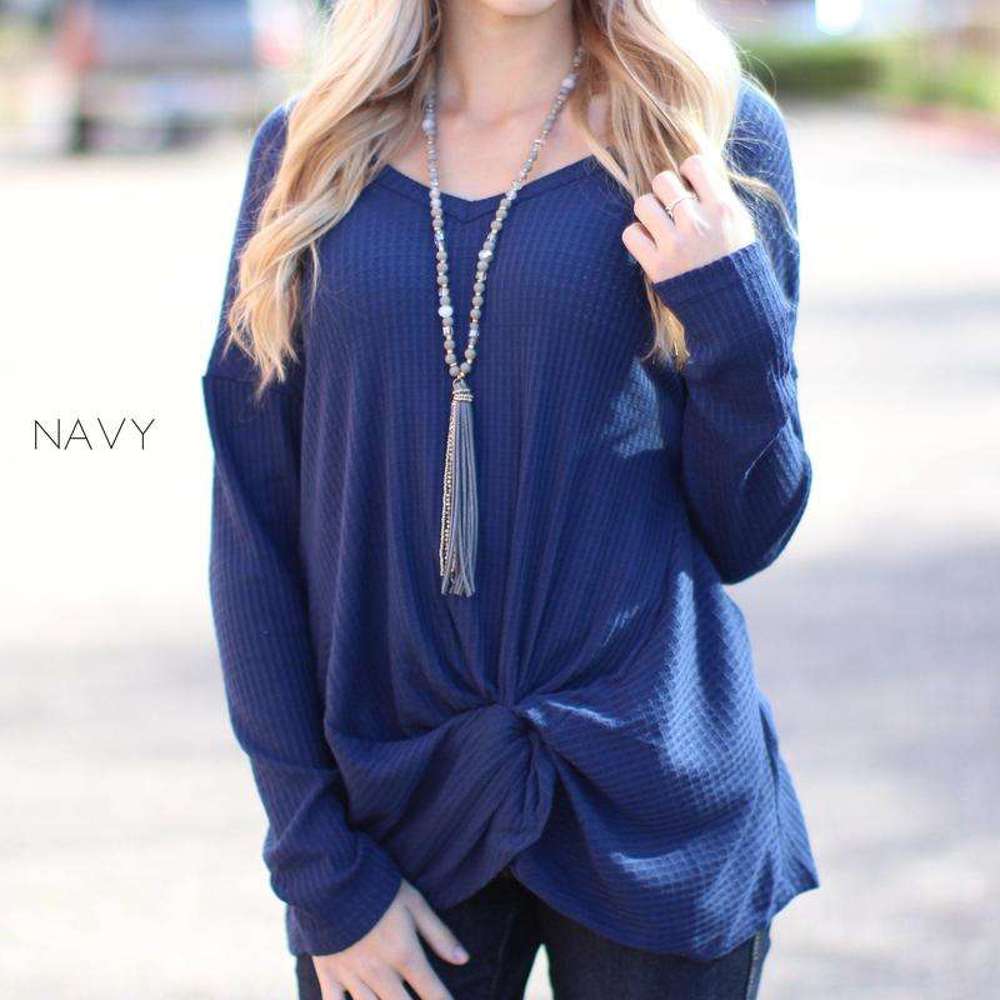 Knot Detail Waffle Tunic | S-XL | Perfect for Layering | Trending Waffle Design | Knot Detail | Easy to Style