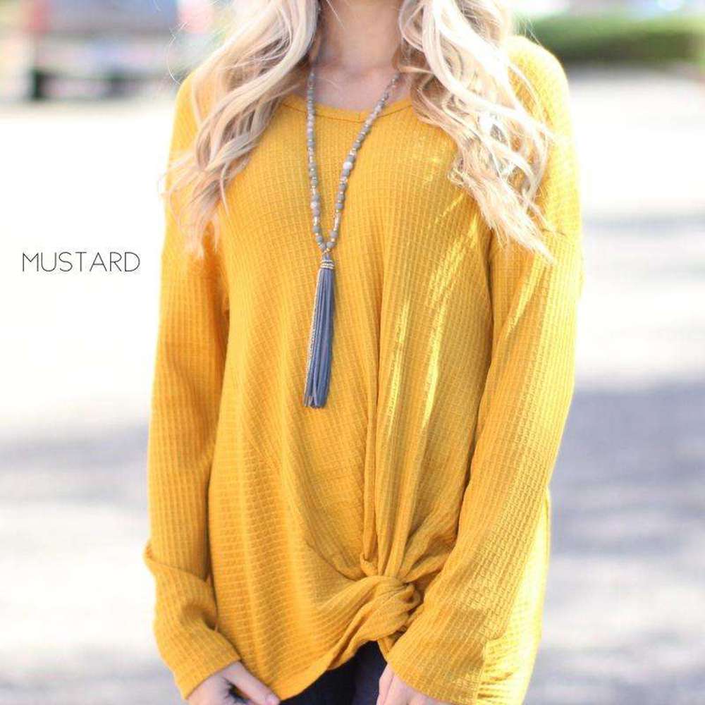 Knot Detail Waffle Tunic | S-XL | Perfect for Layering | Trending Waffle Design | Knot Detail | Easy to Style