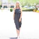 Large Charcoal Layered Midi Dress | S-XL | Flowy | Ultra-Soft | Everyday Essential | Versatile Style | Year-Round Wardrobe Staple