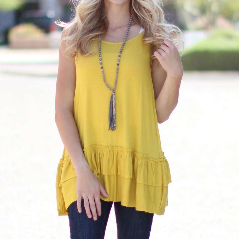 Tank Ruffle Tunic | S-XL