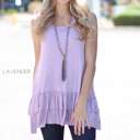 Medium Lavender Tank Ruffle Tunic | S-XL