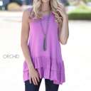 Medium Orchid Tank Ruffle Tunic | S-XL