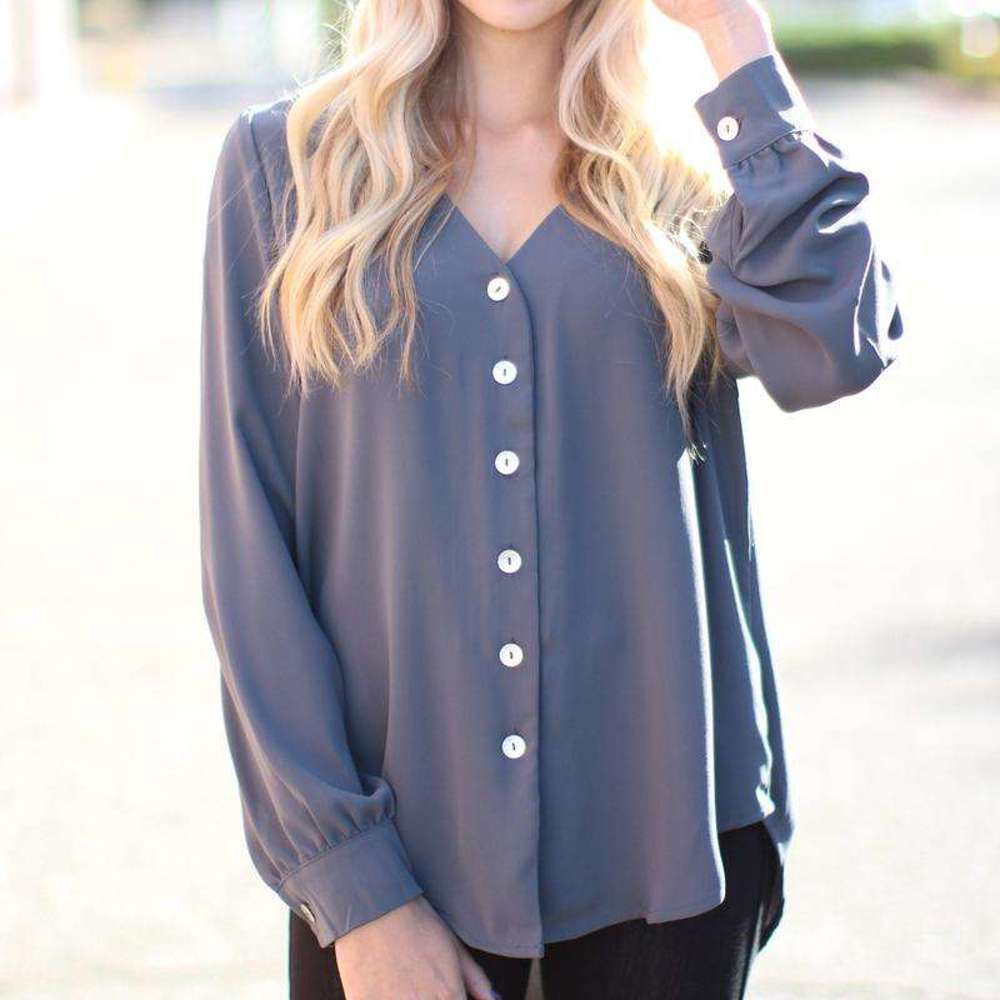 Classic Button Blouse | S-3XL | Perfect Classic Design | Detailed Buttons | Flowy Style | Staple Addition