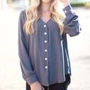  Classic Button Blouse | S-3XL | Perfect Classic Design | Detailed Buttons | Flowy Style | Staple Addition