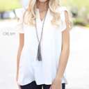 Large Cream Split Neck Ruffle Top | S-XL | Slit Neck Design | Ruffle Sleeves | Summer Essential