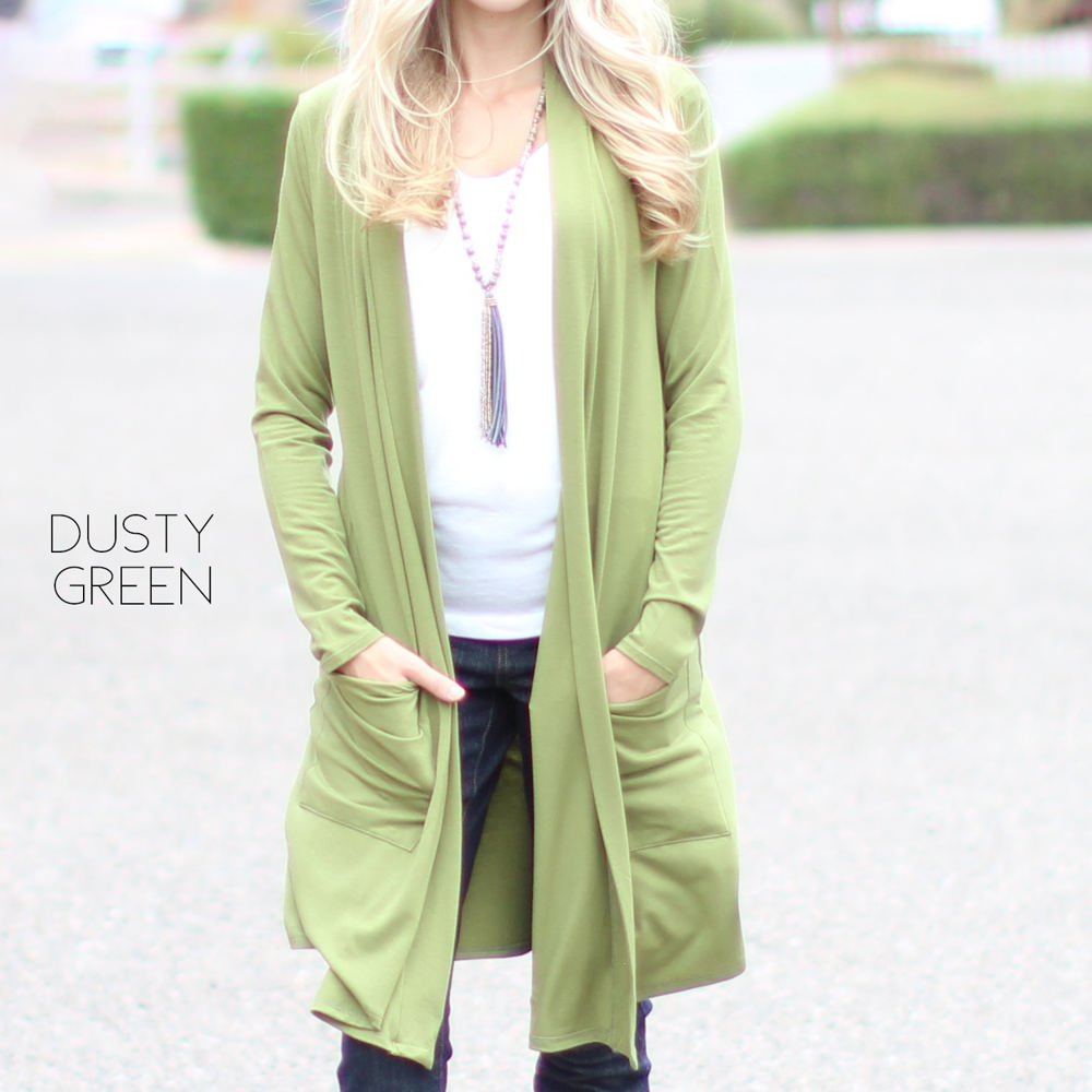 Long Length Lightweight Cardigan | S-XL | Slouchy Design | Long Sleeves | Functional Pockets | Comfortable Fit