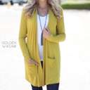 Small Golden Wasabi Lightweight Cardigan | S-XL | Open Front | Ultra-Soft & Lightweight | Year-Round Essential