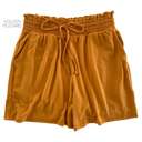 Small Golden Mustard Flowy Lounge Shorts | S-XL | On-Trend Design | Comfortable Fit | Functional Pockets | Ultra-Soft Stretchy Fabric