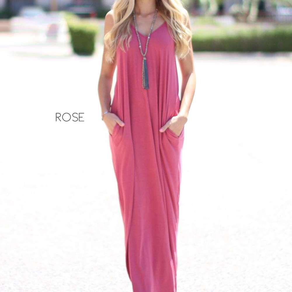 Pocket Maxi Tank Dress | S-XL | Pockets | Flattering Fit | Premium Fabric