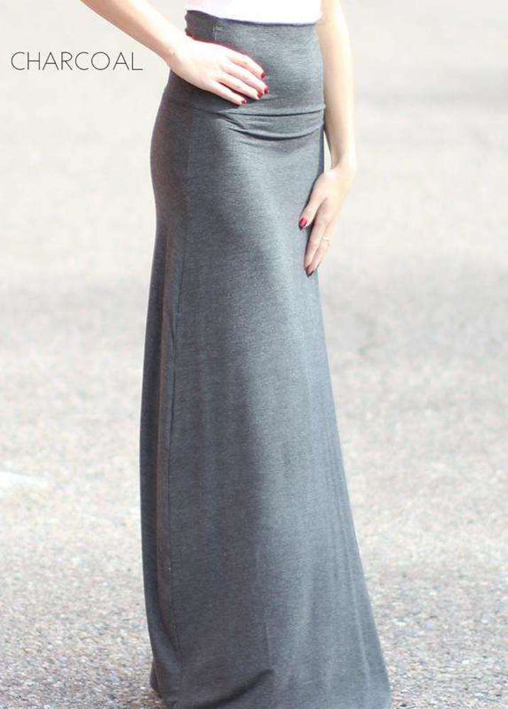 Solid Maxi Skirt | S-XL | Essential Wardrobe Staple | Fold Over Waistband | Premium Non-See-Through Fabric | Versatile Style