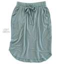 1X Light Green Everyday Skirt | S-3XL | Tulip Hem | Elastic Waistband | Pockets