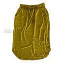 1X Olive Mustard Everyday Skirt | S-3XL | Tulip Hem | Elastic Waistband | Pockets