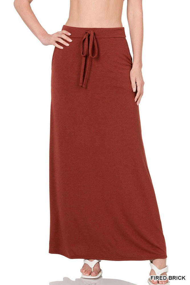 Everyday Maxi Skirt | S-3XL | Elastic Waistband | Tulip Hem Design | Pockets Included