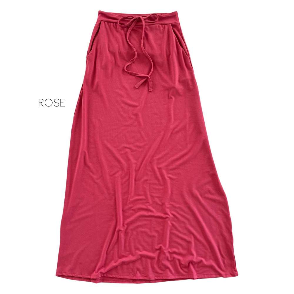 Everyday Maxi Skirt | S-3XL | Elastic Waistband | Tulip Hem Design | Pockets Included