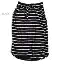 2X Black Striped Everyday Skirt | S-XL | Cute Everyday Design | Elastic Waistband | Convenient Pockets | Total Length Approx: 24"