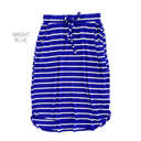 1X Bright Blue Striped Everyday Skirt | S-XL | Cute Everyday Design | Elastic Waistband | Convenient Pockets | Total Length Approx: 24"