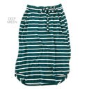 Large Deep Green Striped Everyday Skirt | S-XL | Cute Everyday Design | Elastic Waistband | Convenient Pockets | Total Length Approx: 24"