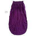 1X Dark Plum The Classic Skirt | S-3XL | Smocked Waist | Side Slit | Pockets