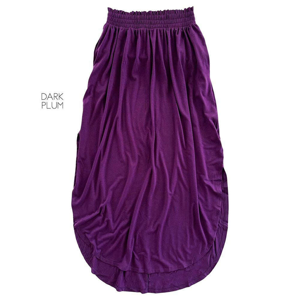 The Classic Skirt | S-3XL | Smocked Waist | Side Slit | Pockets