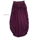 2X Eggplant The Classic Skirt | S-3XL | Smocked Waist | Side Slit | Pockets