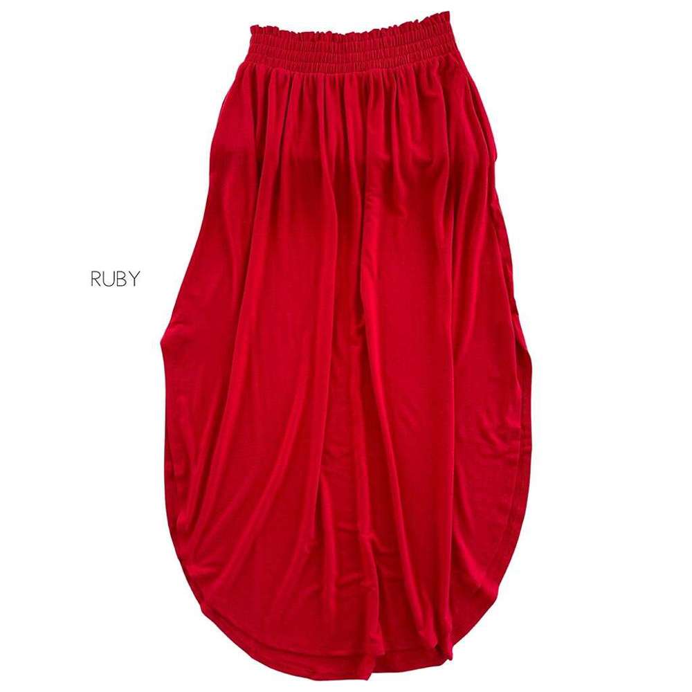 The Classic Skirt | S-3XL | Smocked Waist | Side Slit | Pockets