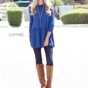 Medium Sapphire Ruffle Tunic | S-XL | Soft & Flowy Fit | Ruffle Hem Detail | Dress Up or Down