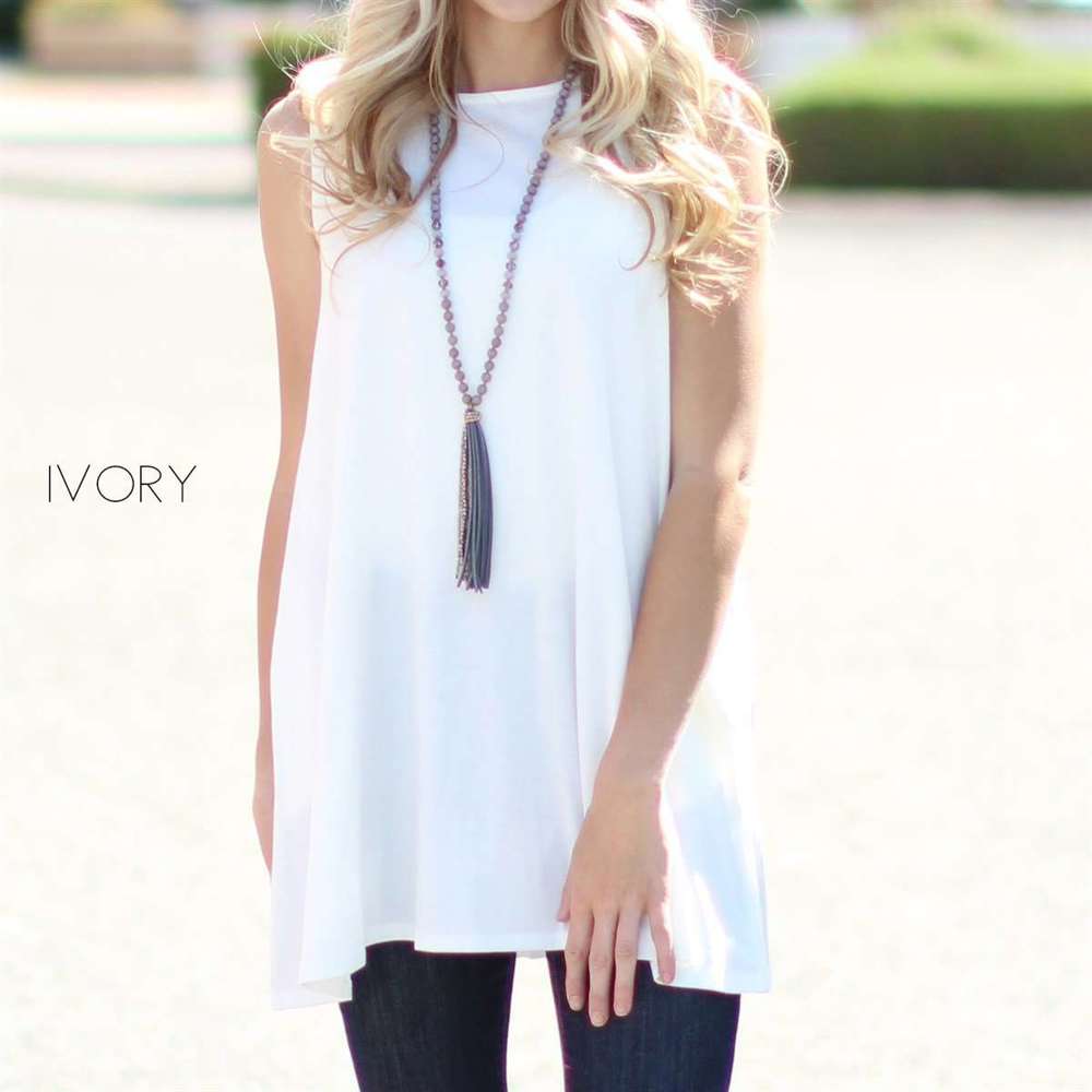 Flowy Pocket Tunic Tank | S-XL | Sleeveless Design | Essential Wardrobe Staple