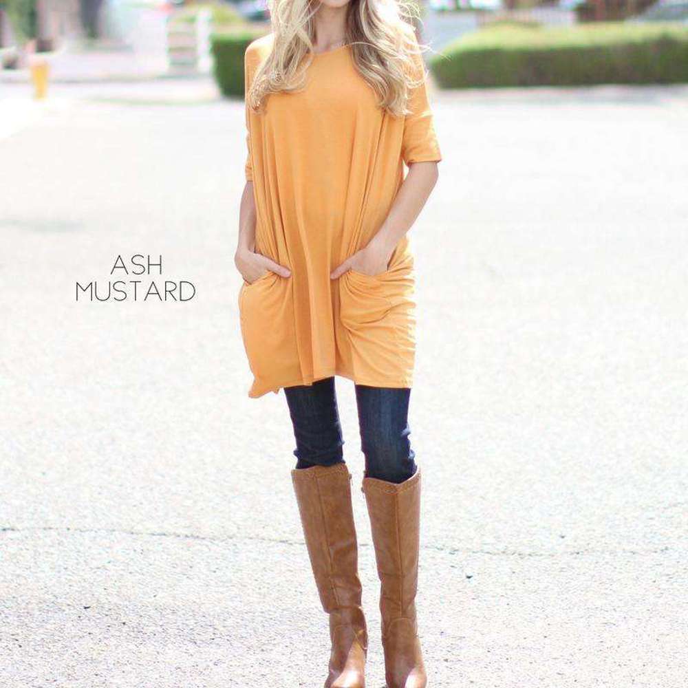 Long Length Pocket Tunic | S-XL | Premium Fabric | Long Length | Practical Pockets