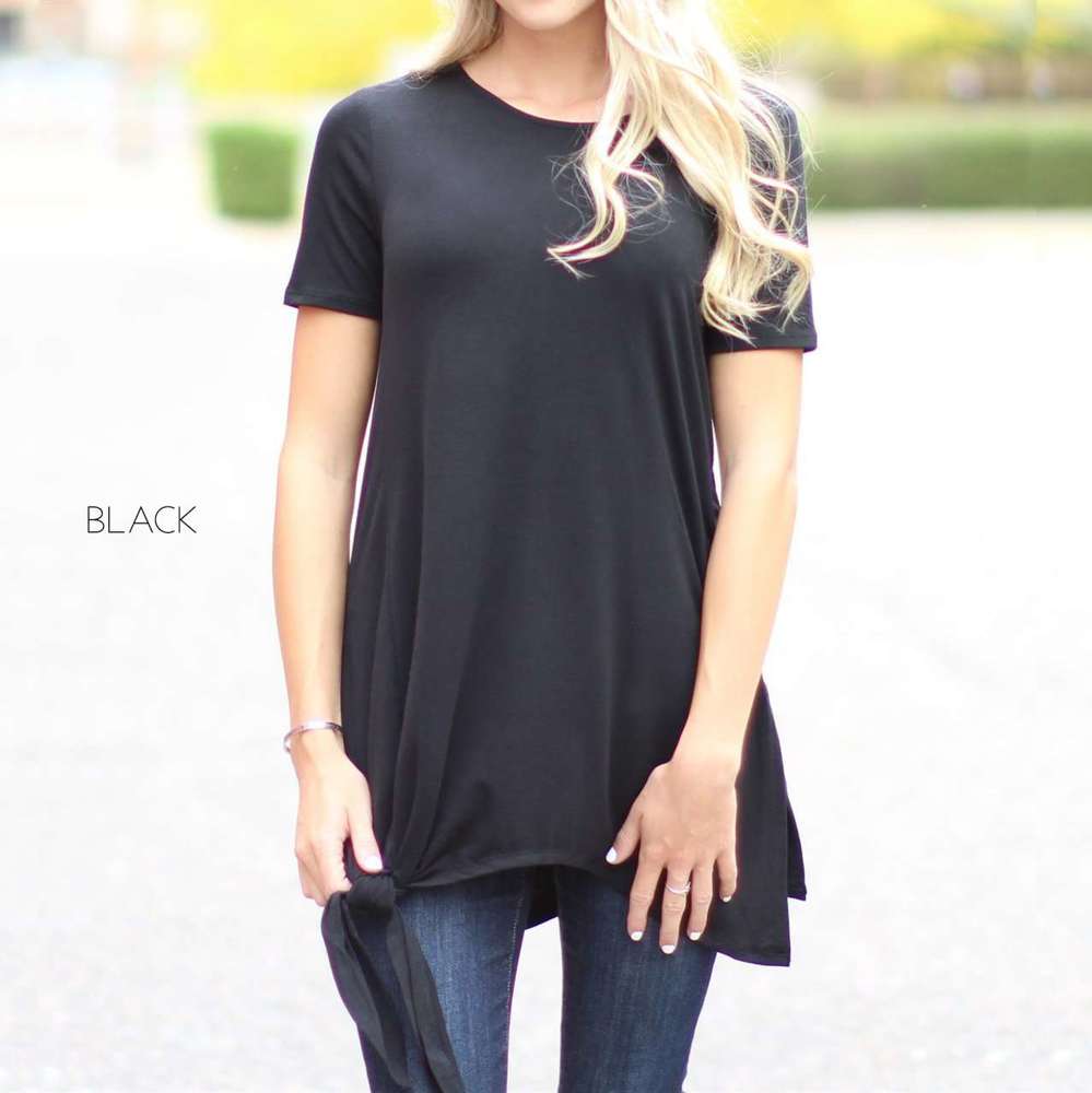 Tie Front Tunic | S-XL | On-Trend Tie Front Style | Versatile Design | Perfect for Dressing Up or Down