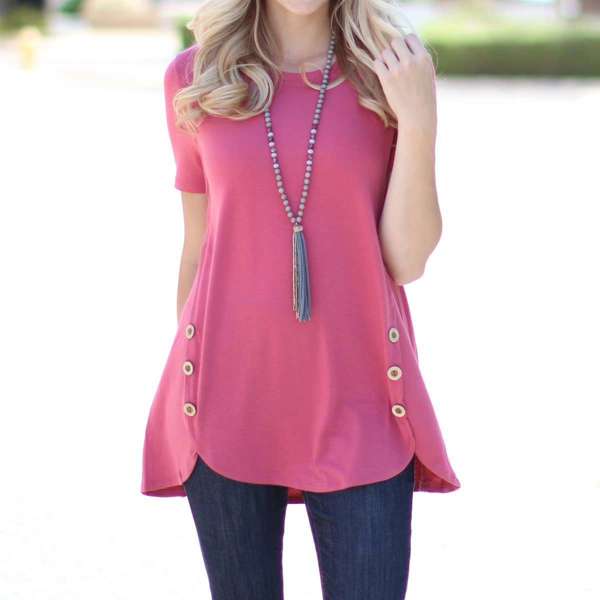 Button Detail Tunic | S-XL | Premium Fabric | Button Detail | Versatile Style | Wardrobe Staple