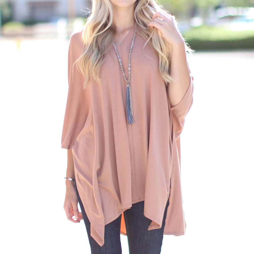 Poncho Tunic Top | S-3XL | Oversized Fit | Soft V-Neck Design | Cozy Fall & Winter Style