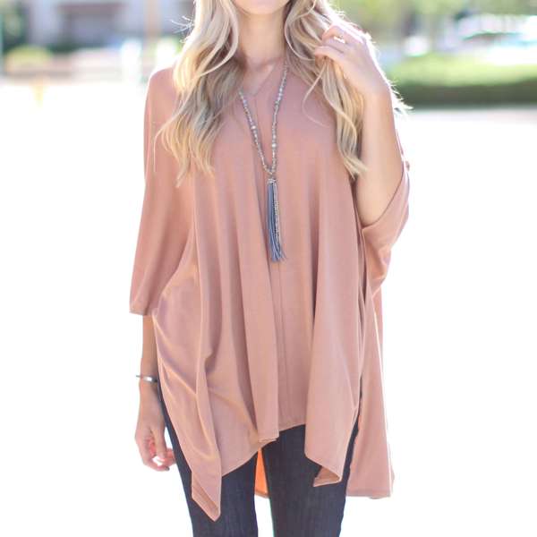 Poncho Tunic Top | S-3XL | Oversized Fit | Soft V-Neck Design | Cozy Fall & Winter Style