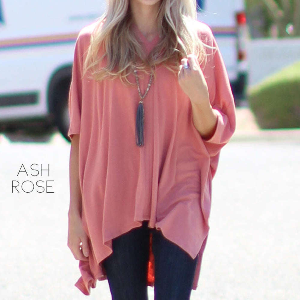 Poncho Tunic Top | S-3XL | Oversized Fit | Soft V-Neck Design | Cozy Fall & Winter Style