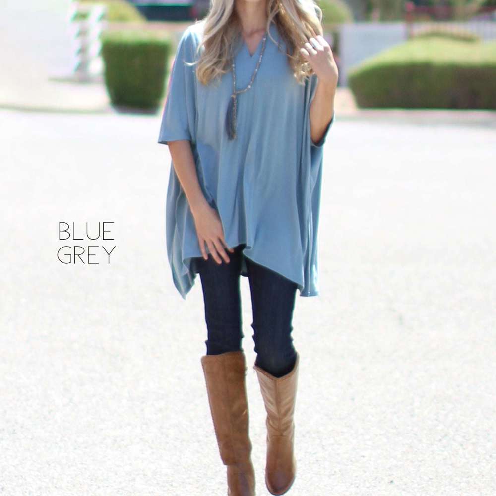 Poncho Tunic Top | S-3XL | Oversized Fit | Soft V-Neck Design | Cozy Fall & Winter Style