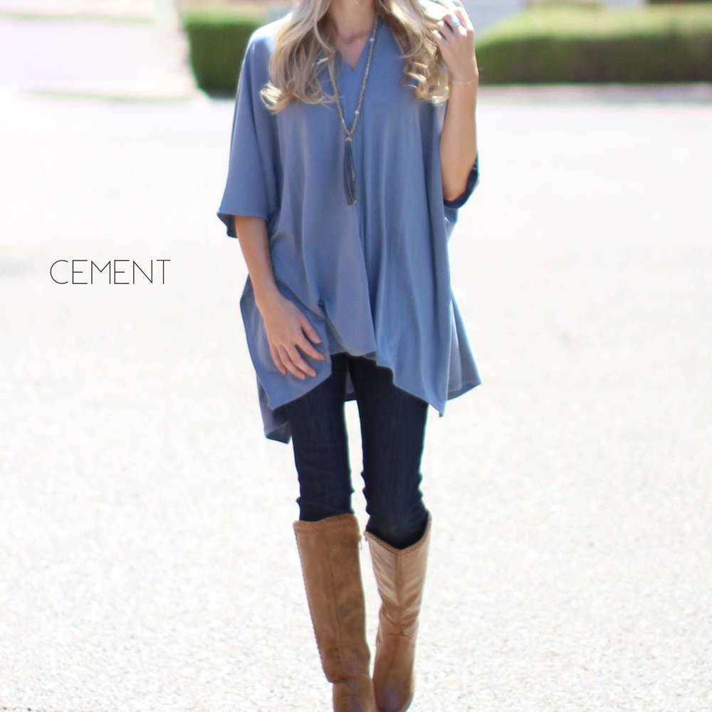 Poncho Tunic Top | S-3XL | Oversized Fit | Soft V-Neck Design | Cozy Fall & Winter Style