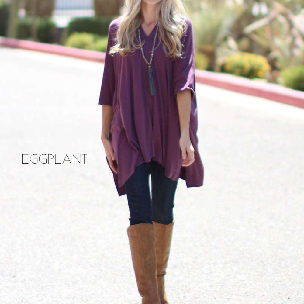 Poncho Tunic Top | S-3XL | Oversized Fit | Soft V-Neck Design | Cozy Fall & Winter Style