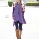 2X Lilac Grey Poncho Tunic Top | S-3XL | Oversized Fit | Soft V-Neck Design | Cozy Fall & Winter Style