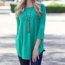  Flowy 3/4 Sleeve Top | S | Favorite Go-To Style | Scoop Neck Design | Versatile for Layering