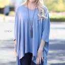 Small Cement Flowy Poncho Tunic | S-XL | Oversized Fit | Ultra-Soft Fabric | Cozy Fall & Winter Style