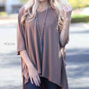 Small Mocha Flowy Poncho Tunic | S-XL | Oversized Fit | Ultra-Soft Fabric | Cozy Fall & Winter Style