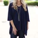 Large Navy Flowy Poncho Tunic | S-XL | Oversized Fit | Ultra-Soft Fabric | Cozy Fall & Winter Style