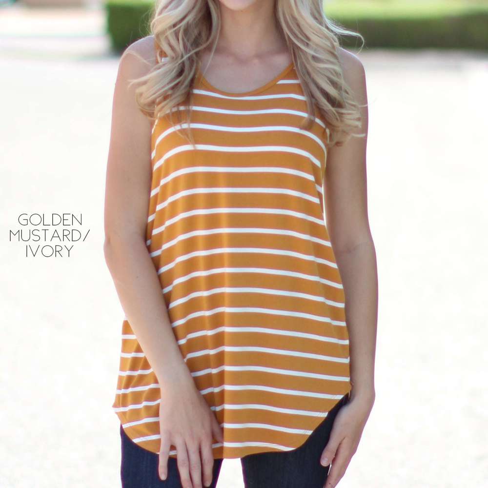 Striped Flowy Tank | S-XL | Versatile Layering Top | Soft Fabric