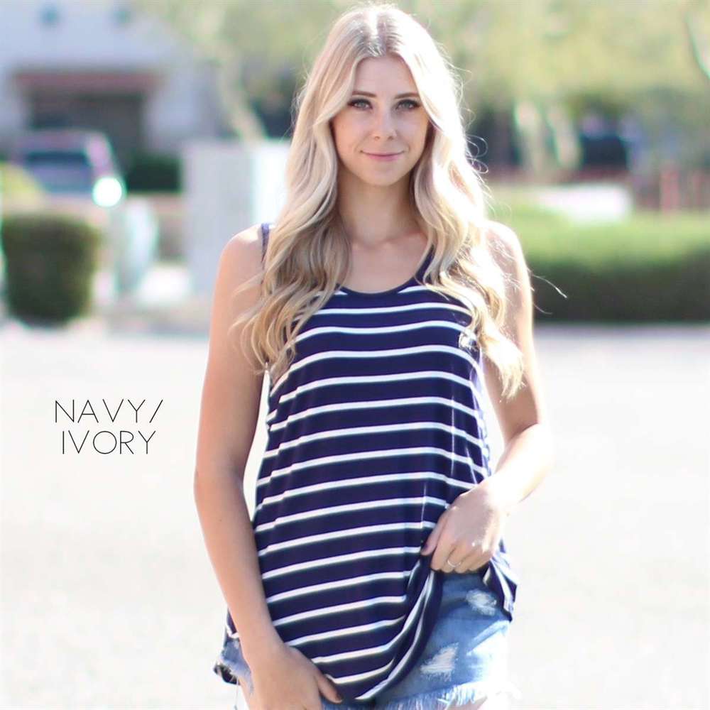 Striped Flowy Tank | S-XL | Versatile Layering Top | Soft Fabric