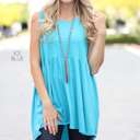 Small Ice Blue Sleeveless Tunic Top | S-XL | Premium Fabric | Versatile Wardrobe Staple | Flattering Fit